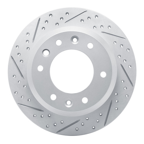 R1 06-14 Hyundai Entourage Rear Left Drilled & Slotted Geo-Carbon Rotor