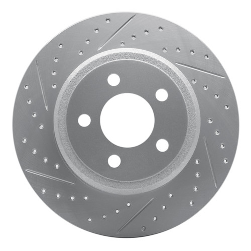 R1 98-01 Audi A6 Quattro Rear Left Drilled & Slotted Geo-Carbon Rotor