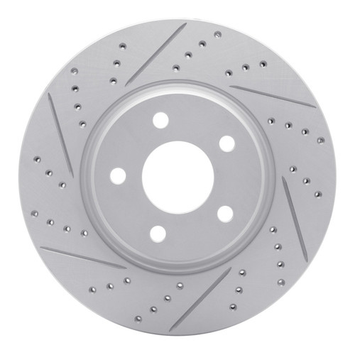 R1 04-12 Chevrolet Malibu Front Left Drilled & Slotted Geo-Carbon Rotor