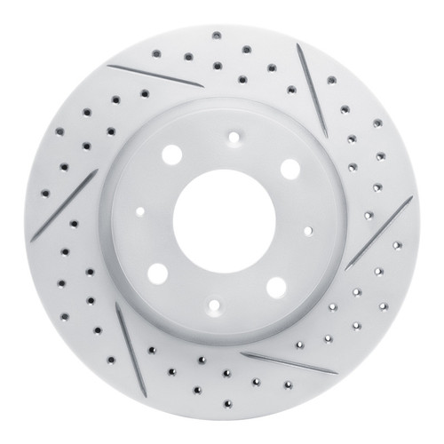 R1 04-09 Kia Spectra Front Right Drilled & Slotted Geo-Carbon Rotor