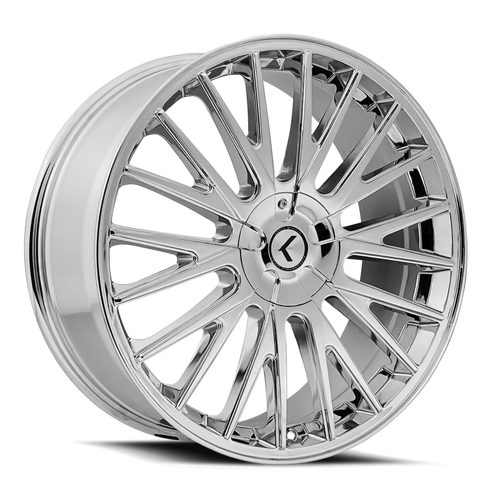 Kraze KR185 Double Down 20x8.5 / 5x108/114.3 BP / 38mm Offset / 73mm Hub Chrome Wheel