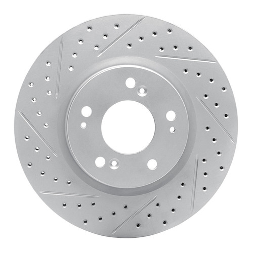 R1 04-12 Mitsubishi Galant Front Left Drilled & Slotted Geo-Carbon Rotor