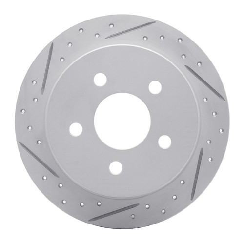 R1 97-05 Buick Regal Rear Left Drilled & Slotted Geo-Carbon Rotor