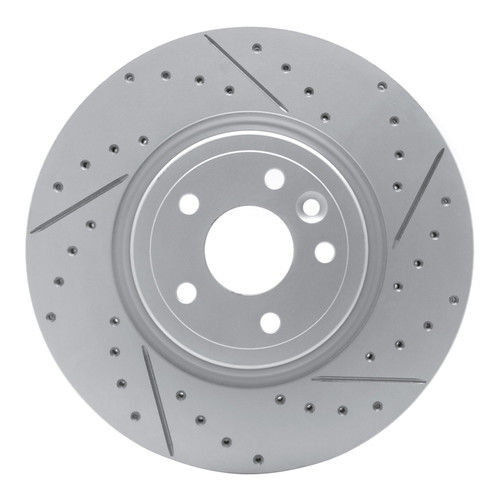R1 17-20 Jaguar Xf Front Right Drilled & Slotted Geo-Carbon Rotor