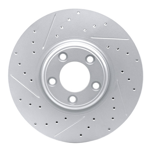 R1 03-05 Jaguar S-Type Front Right Drilled & Slotted Geo-Carbon Rotor