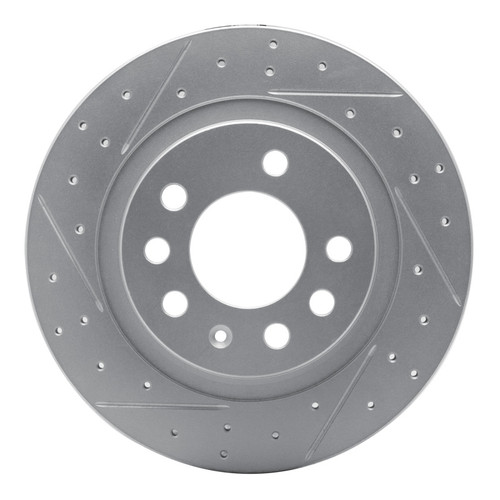 R1 06-10 Pontiac Solstice Rear Left Drilled & Slotted Geo-Carbon Rotor
