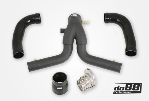 do88 13-15 Porsche 911 Turbo/Turbo S (991.1) Y-Pipe for do88 Intercooler - Black