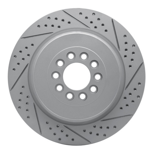 R1 03-05 Jaguar Xjr Front Right Drilled & Slotted Geo-Carbon Rotor