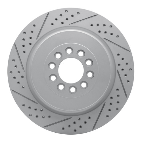 R1 03-05 Jaguar Super V8 Front Left Drilled & Slotted Geo-Carbon Rotor