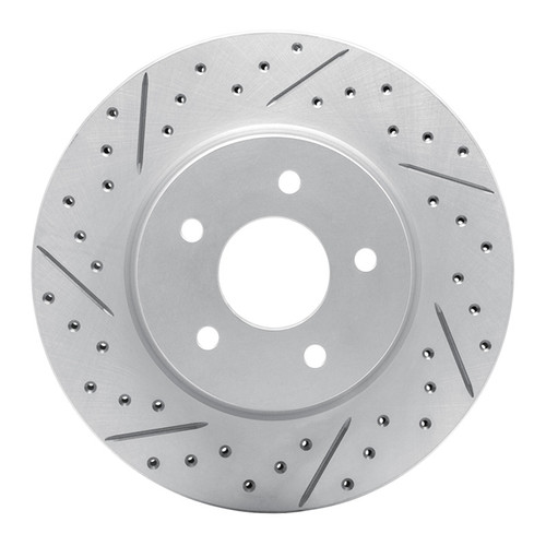 R1 19-25 Infiniti Qx50 Rear Left Drilled & Slotted Geo-Carbon Rotor