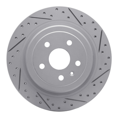 R1 08-14 Cadillac Cts Rear Right Drilled & Slotted Geo-Carbon Rotor