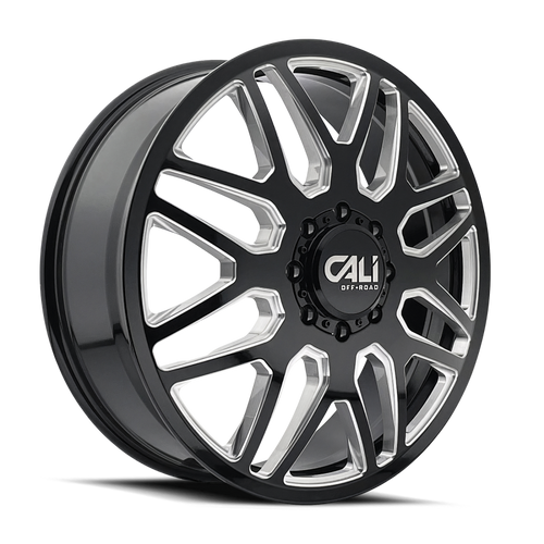 Cali Off-Road 9115D Invader Dually 22x8.25 / 8x165.1 BP / 115mm OS / 121.3mm Hub Gls Blk Mill Wheel