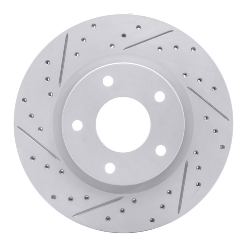 R1 13-19 Nissan Sentra Front Left Drilled & Slotted Geo-Carbon Rotor