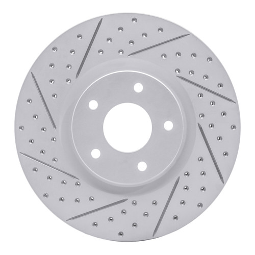 R1 07-17 Nissan Sentra Front Left Drilled & Slotted Geo-Carbon Rotor
