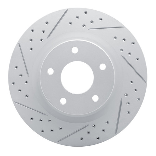 R1 07-13 Nissan Altima Front Left Drilled & Slotted Geo-Carbon Rotor