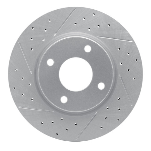 R1 07-14 Nissan Sentra Front Left Drilled & Slotted Geo-Carbon Rotor