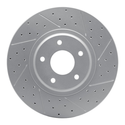 R1 03-05 Nissan Murano Front Right Drilled & Slotted Geo-Carbon Rotor