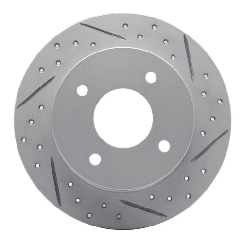 R1 89-98 Nissan 240SX Rear Right Drilled & Slotted Geo-Carbon Rotor