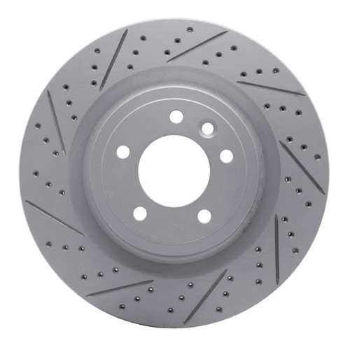 R1 14-24 Land Rover Range Rover Rear Left Drilled & Slotted Geo-Carbon Rotor