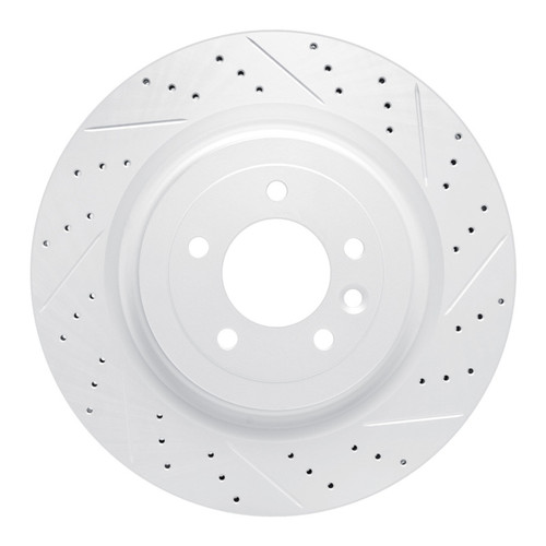 R1 13-25 Land Rover Defender 130 Rear Right Drilled & Slotted Geo-Carbon Rotor