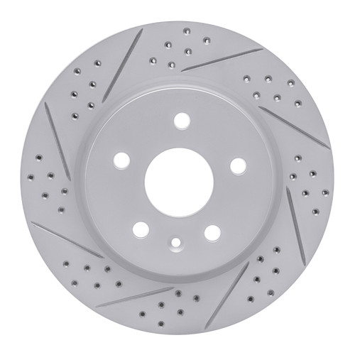 R1 10-25 Buick Lacrosse Rear Left Drilled & Slotted Geo-Carbon Rotor