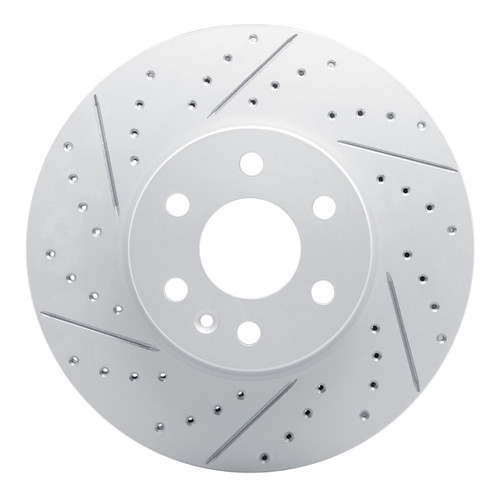 R1 21-22 Chevrolet Colorado Front Left Drilled & Slotted Geo-Carbon Rotor