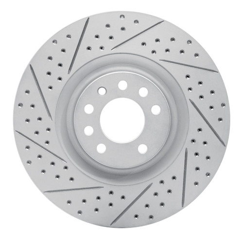 R1 08-11 Saab 9-3 Front Left Drilled & Slotted Geo-Carbon Rotor