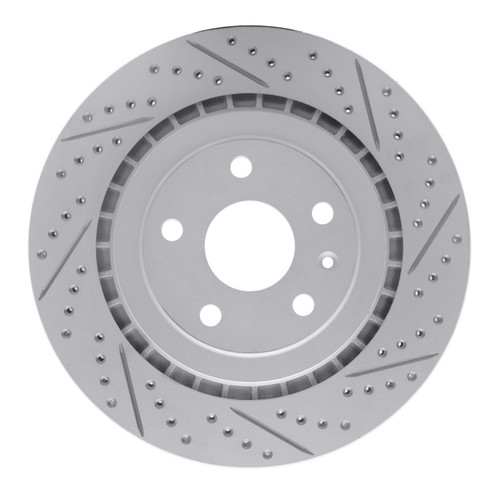 R1 16-24 Cadillac Ats Rear Right Drilled & Slotted Geo-Carbon Rotor