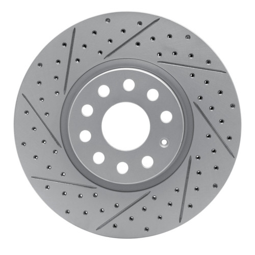 R1 05-25 Audi Q2 (Mexico) Front Left Drilled & Slotted Geo-Carbon Rotor