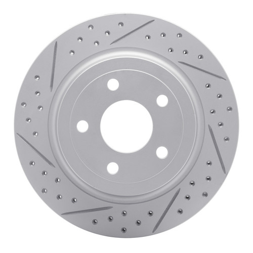 R1 08-10 Chevrolet Cobalt Rear Right Drilled & Slotted Geo-Carbon Rotor
