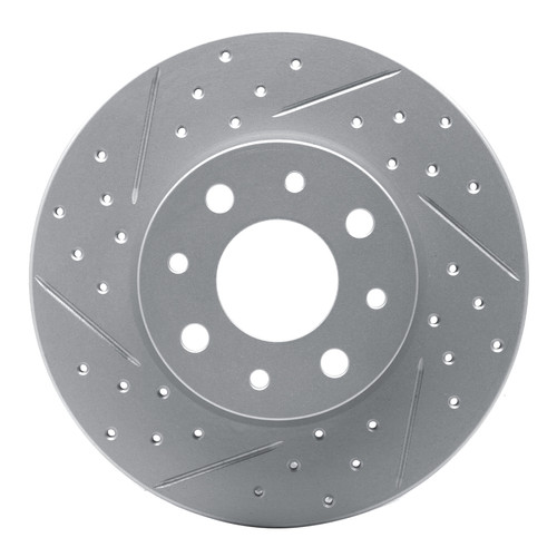 R1 13-19 Fiat 500E Rear Left Drilled & Slotted Geo-Carbon Rotor