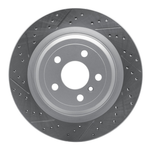 R1 12-19 Mercedes-Benz Gle43 AMG Rear Left Drilled & Slotted Geo-Carbon Rotor