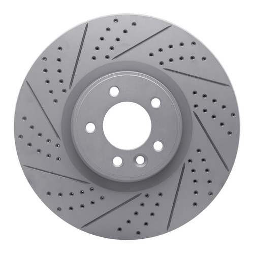 R1 10-17 Land Rover Range Rover Front Left Drilled & Slotted Geo-Carbon Rotor