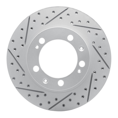 R1 89-97 Porsche 911 Front Left Drilled & Slotted Geo-Carbon Rotor