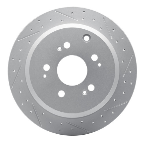 R1 05-10 Honda Odyssey Rear Right Drilled & Slotted Geo-Carbon Rotor
