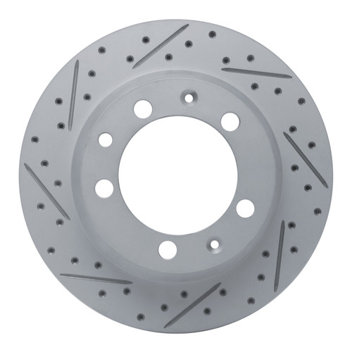R1 77-88 Porsche 924 Rear Left Drilled & Slotted Geo-Carbon Rotor