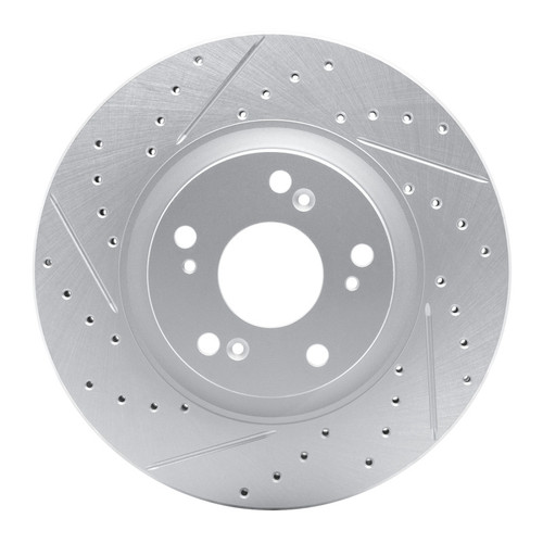 R1 02-15 Acura Rsx Front Left Drilled & Slotted Geo-Carbon Rotor