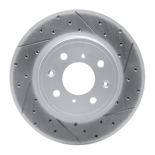 R1 15-20 Honda Fit (Mexico) Front Right Drilled & Slotted Geo-Carbon Rotor