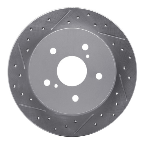 R1 10-13 Suzuki Kizashi Rear Left Drilled & Slotted Geo-Carbon Rotor