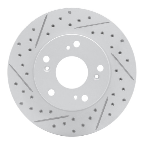 R1 02-15 Acura Rsx Front Left Drilled & Slotted Geo-Carbon Rotor