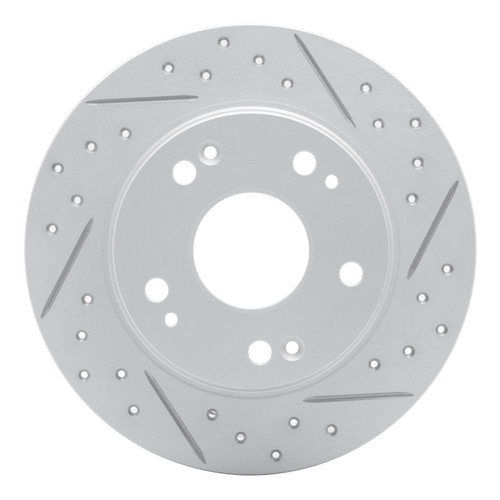 R1 03-08 Acura Tsx Rear Right Drilled & Slotted Geo-Carbon Rotor