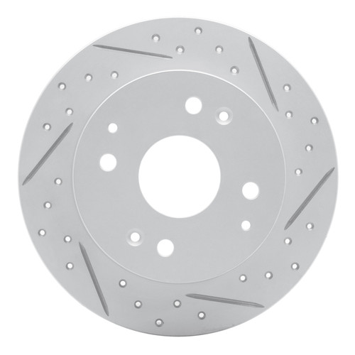 R1 98-02 Acura Cl Rear Right Drilled & Slotted Geo-Carbon Rotor