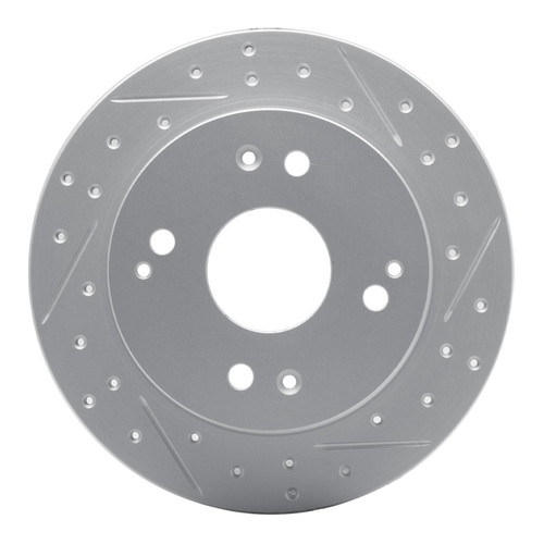 R1 92-97 Acura Cl Rear Right Drilled & Slotted Geo-Carbon Rotor