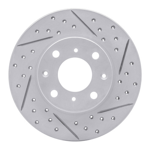 R1 86-91 Acura Integra Front Right Drilled & Slotted Geo-Carbon Rotor