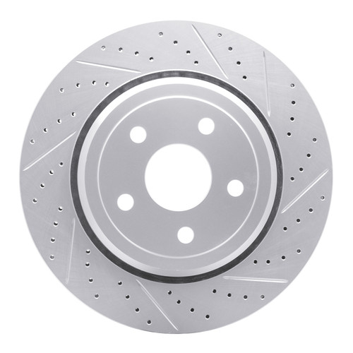 R1 12-25 Dodge Durango Rear Right Drilled & Slotted Geo-Carbon Rotor