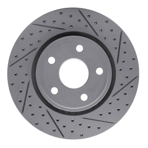 R1 11-22 Dodge Durango Front Right Drilled & Slotted Geo-Carbon Rotor