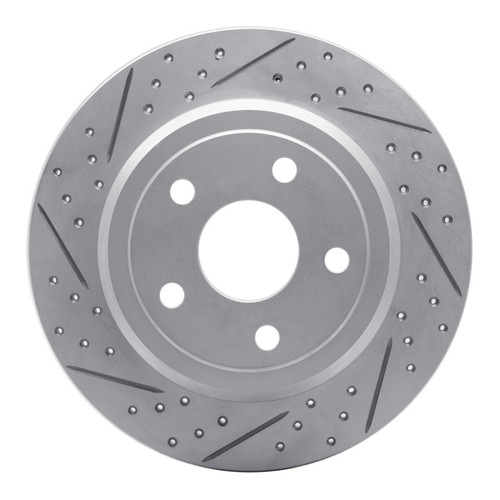 R1 11-22 Dodge Durango Rear Left Drilled & Slotted Geo-Carbon Rotor
