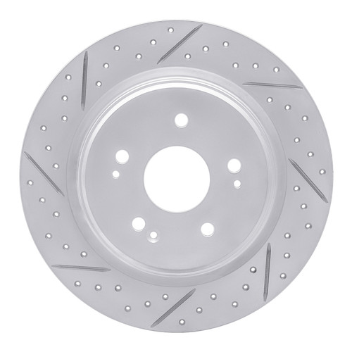 R1 15-26 Acura Adx Rear Left Drilled & Slotted Geo-Carbon Rotor