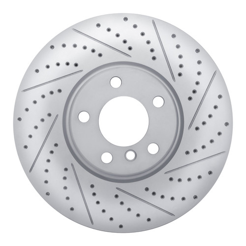 R1 21-23 Dodge Challenger Left Front Drilled & Slotted Geo-Carbon Rotor