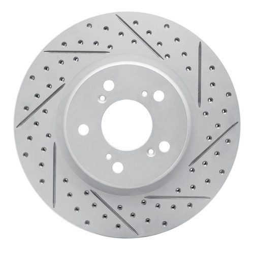 R1 05-12 Acura Rl Front Right Drilled & Slotted Geo-Carbon Rotor